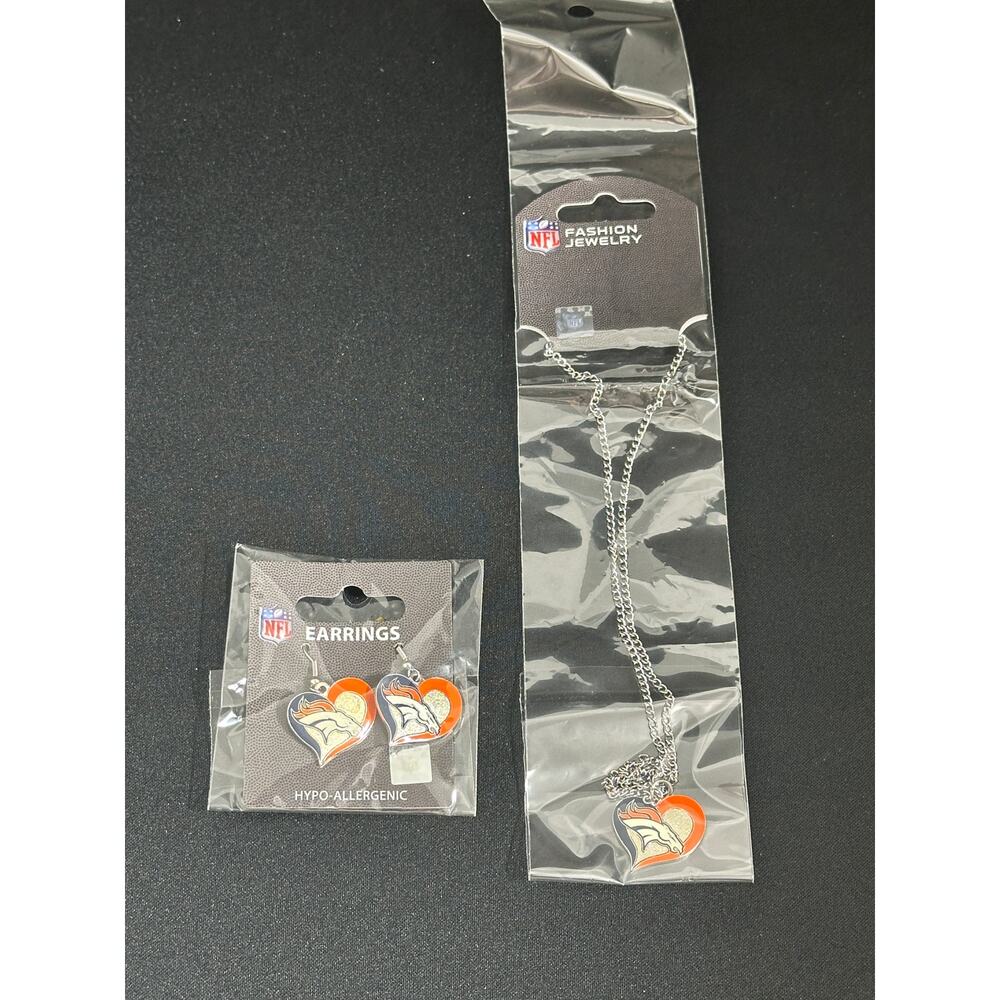NFL Denver Broncos Neckalce and Earrings